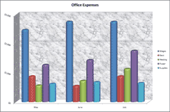 Microsoft Exce 2011 column charts